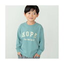 ブランシェス branshes 【eikoコラボ】綿100%アソートグラフィック長袖Tシャツ(WEB限定) (61:ロゴ-グリーン)