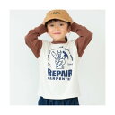 ブランシェス branshes 【eikoコラボ】綿100%アソートグラフィック長袖Tシャツ(WEB限定) (91:工具-アイボリー)