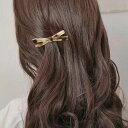 ダイヤモンドハーツ Diamond Hearts 【訳あり新品】リボンへアピン (ライトブラウン)