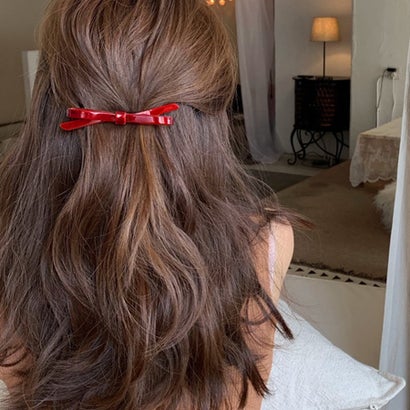 ダイヤモンドハーツ Diamond Hearts 【訳あり新品】リボンへアピン (レッド)