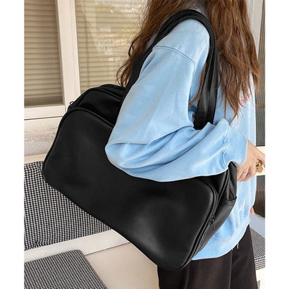 ミニミニストア miniministore 韓国風大容量トートバッグ ボストンバッグ (ブラック) ミニミニストア miniministore 韓国風大容量トートバッグ ボストンバッグ (ブラック)
