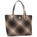 ヴィヴィアン ウエストウッド Vivienne Westwood トートバッグ ダービー ショッパー ブラウン ブラック レディース VIVIENNE WEST...