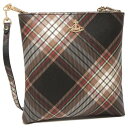 ヴィヴィアン ウエストウッド Vivienne Westwood ショルダーバッグ ダービー スクエア ブラウン ブラック レディース VIVIENNE WES...
