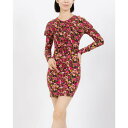 デニーローズ DENNY ROSE フラワープリントタイトジャージーミニワンピース (MULTI)