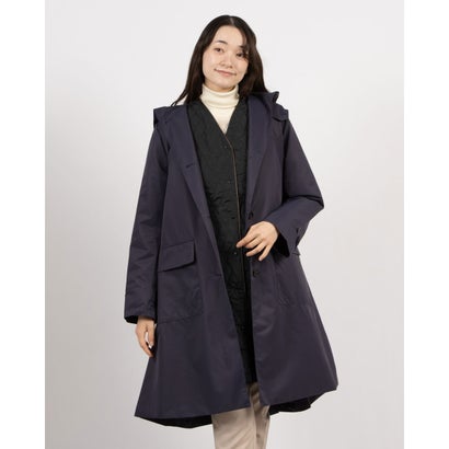 ファイン FINE フーディーコート＆キルティング蓄熱中綿ライナーコートセット （ネイビー）