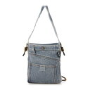 デシグアル Desigual REPRISEDENIMAMINI デニムクロスボディーバッグ (ブルー)