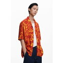 デシグアル Desigual BRAD シャツショートスリーブ (ピンク/レッド)