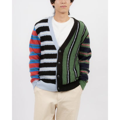 デシグアル Desigual ストライプ柄のニットカーディガン (マルチ)