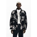 デシグアル Desigual ユーティリティフラワーシャツ (グレー/ブラック)