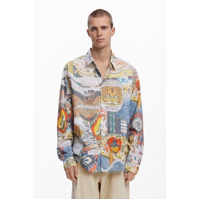 デシグアル Desigual ヒンディープリントシャツ (マルチ)