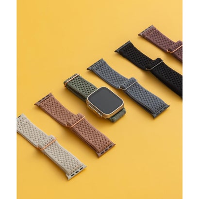 エモニーク emonique ナイロン編み FABRIC Apple Watch Band スマートウォッチバンド【38/40/41/42/44/45/49mm対応】 （オフホワイト）