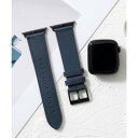 エモニーク emonique 本革レザー Apple Watch Band スマートウォッチバンド【38/40/41/42/44/45/49mm対応】 (ネイビ...