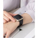 エモニーク emonique 本革レザー Apple Watch Band スマートウォッチバンド【38/40/41/42/44/45/49mm対応】 (ブラッ...