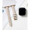 エモニーク emonique 本革レザー Apple Watch Band スマートウォッチバンド【38/40/41/42/44/45/49mm対応】 (ベージ...