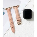 エモニーク emonique 本革レザー Apple Watch Band スマートウォッチバンド【38/40/41/42/44/45/49mm対応】 (ピンク...