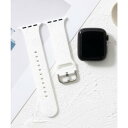 エモニーク emonique シリコン製 Apple Watch Band スマートウォッチバンド【38/40/41/42/44/45/49mm対応】 (オフホワイト)