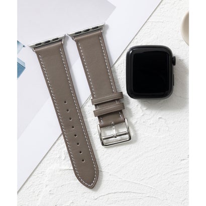 エモニーク emonique 本革レザー Apple Watch Band スマートウォッチバンド【38/40/41/42/44/45/49mm対応】 （グレー）