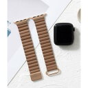 エモニーク emonique 本革レザー Apple Watch Band スマートウォッチバンド【38/40/41/42/44/45/49mm対応】 (ブラウン)