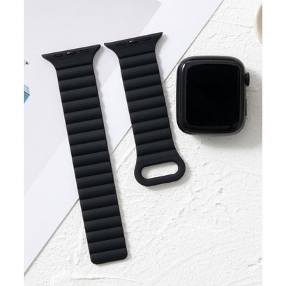 エモニーク emonique シリコン製 Apple Watch Band スマートウォッチバンド【38/40/41/42/44/45/49mm対応】 (ブラック)