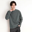 ザ ショップ ティーケー(メンズ) THE SHOP TK(Men) リンクスジャカード長袖Tシャツ ON/OFF兼用 (チャコールグレー(014))