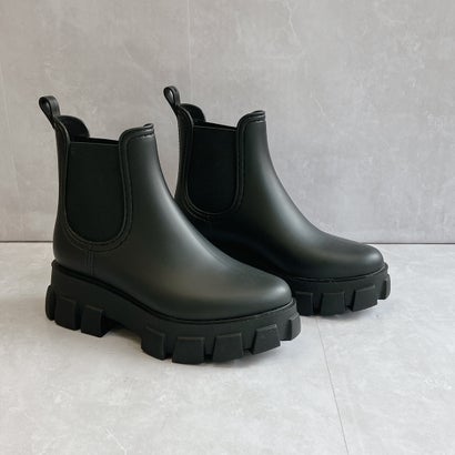 ヌーベル ヴォーグ リラックス Noubel Voug Relax 防水 晴雨兼用 サイドゴア ショート レインブーツ (ブラック)