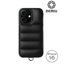 デミュウ DEMIU BALLON iPhone16 アイフォン ケース ギフト 本革 カードケース付 プレセント 収納 ポケット (ブラック)(2)