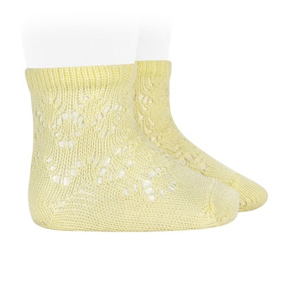 靴下 子供 4歳〜7歳 パール ジオメトリック オープンワーク ショートソックス 卒業式 入学式 入園式（..