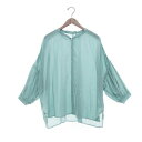 センソユニコ Sensounico atelier macaron シルクレーヨン バルーンブラウス (グリーン)