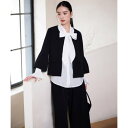 ドレスプラス DRESS+ セットアップ 2点セットパーティー ワイドパンツドレス (ブラック)
