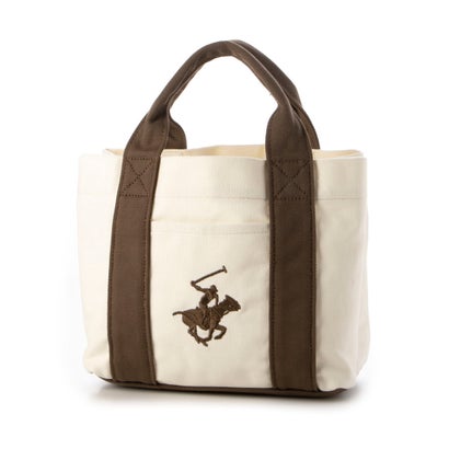 アドポーション ADPOSION 【BEVERLY HILLS POLO CLUB / ビバリーヒルズポロクラブ】16ozキャンバスロゴ刺繍ミニトートバッグ (ホワイト系2) アドポーション ADPOSION 【BEVERLY HILLS POLO CLUB / ビバリーヒルズポロクラブ】16ozキャンバスロゴ刺繍ミニトートバッグ (ホワイト系2)
