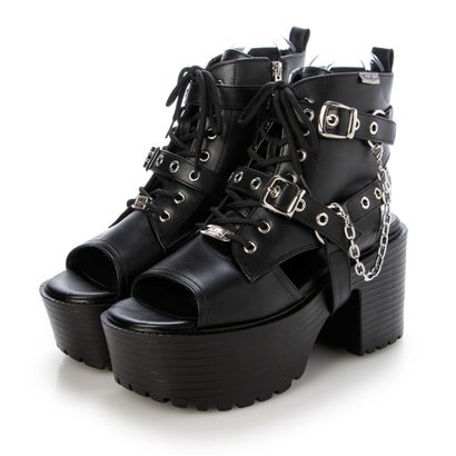 ヨースケ YOSUKE 厚底ブーツサンダル （ブラック）