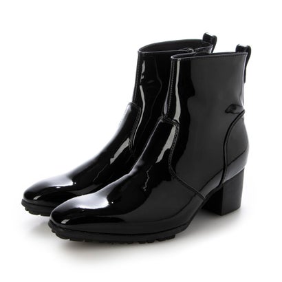 ヨースケ YOSUKE ロングノーズヒールアップブーツ （ブラックエナメル）