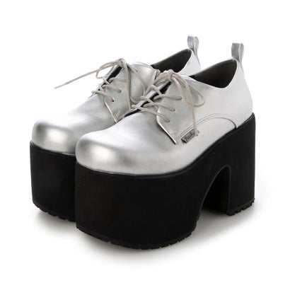 ヨースケ YOSUKE 厚底レースアップシューズ （シルバー）