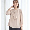 ヴィオラ エ ヴィオラ Viola e Viola 2WAYボウタイタックブラウス (グレージュ)