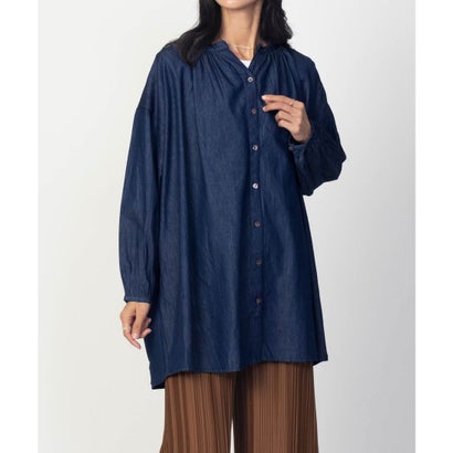 マックハウス Mac-House インドデニムギャザーチュニック （デニムインディゴ）