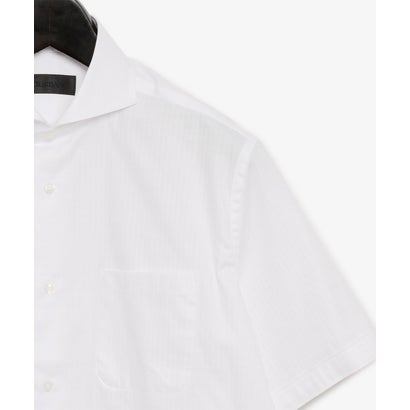 ダーバン D'URBAN ロンバスジャカードシャツ(ショートスリーブ) （ホワイト）