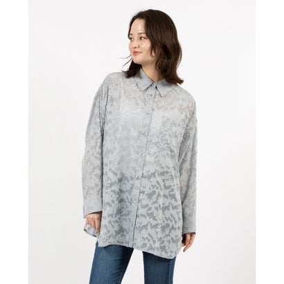 アルシーヴ archives シフォンジャガードシャツ (BLU)