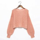 アルシーヴ archives 起毛メッシュショートニット (PNK)