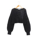 アルシーヴ archives 起毛メッシュショートニット (BLK)