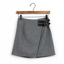アルシーヴ archives ヘリンボーンラップ台形スカート (GRY)