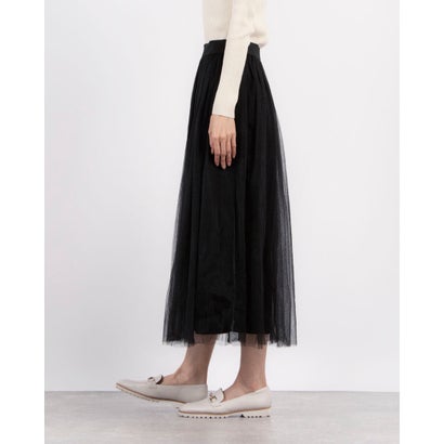 ドゥ アルシーヴ DOUX ARCHIVES チュール×バックサテンスカートセット （BLK）