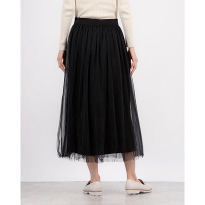 ドゥ アルシーヴ DOUX ARCHIVES チュール×バックサテンスカートセット （BLK）