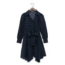 チーク Cheek チェックミニシャツワンピース (NVY)