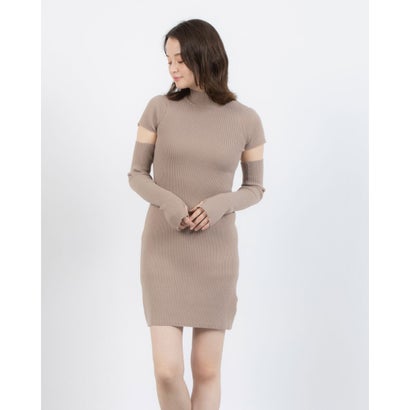 エピミエピミー epimi e'pimmy リブニットワンピース+アームウォーマーSET (GRG)