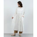 ドゥ アルシーヴ DOUX ARCHIVES ウエスト紐付キボイルシャツワンピース (OFWH)