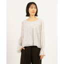 チーク Cheek 楊柳シフォンフラワーブラウス (SIGY)