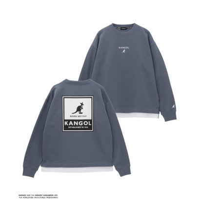 カンゴール KANGOL 裏起毛BOXロゴトレーナー (ブルーグレー)