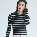 コカ coca ボートネックリブニットトップス (Black)