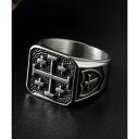 エモニーク emonique メンズ ハード ボリューム ステンレス ファッションリング (Q)