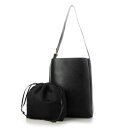 カシュカシュ cache cache アシンメトリーバックル付きホーボーバッグ (BK)